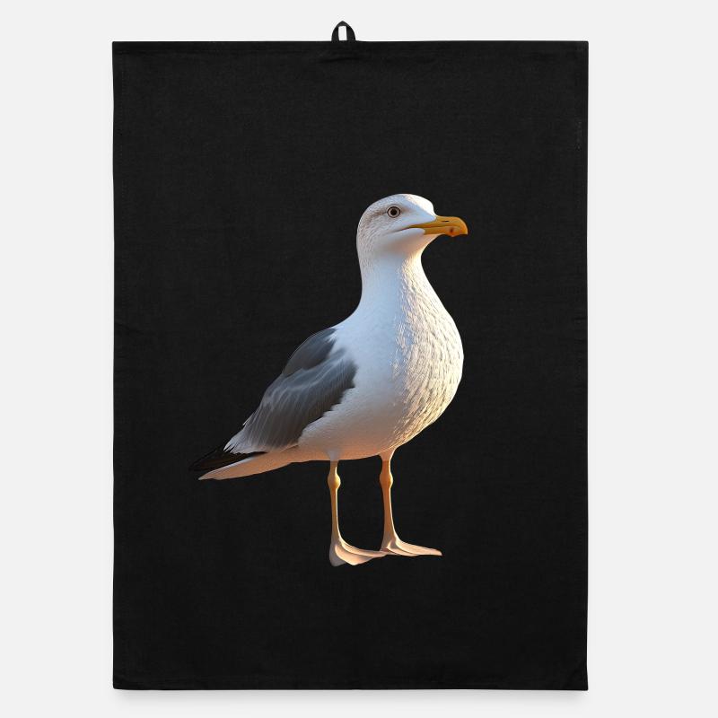 Möwe Strand Meer Nordsee Ostsee Silbermöwe Möwen Organic Geschirrtuch