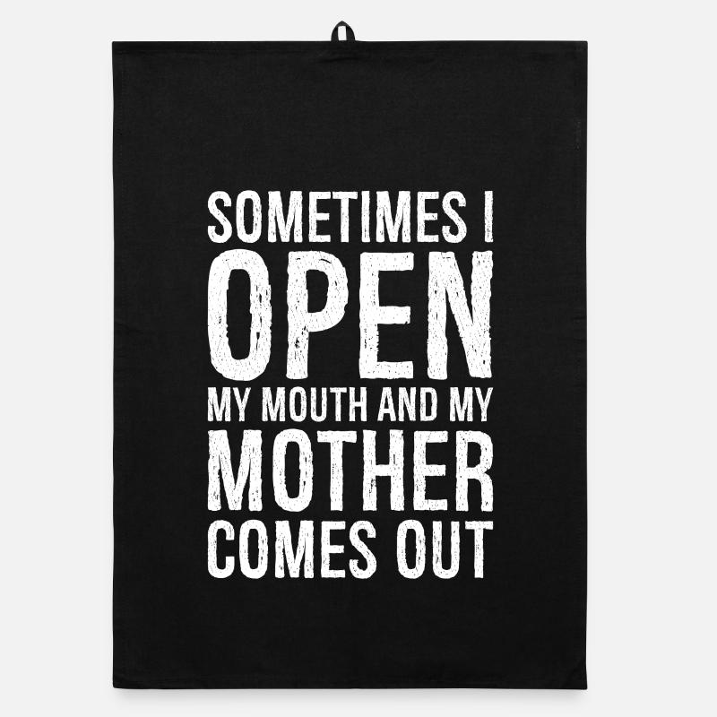sometimes I open my mouth Organic dish towel