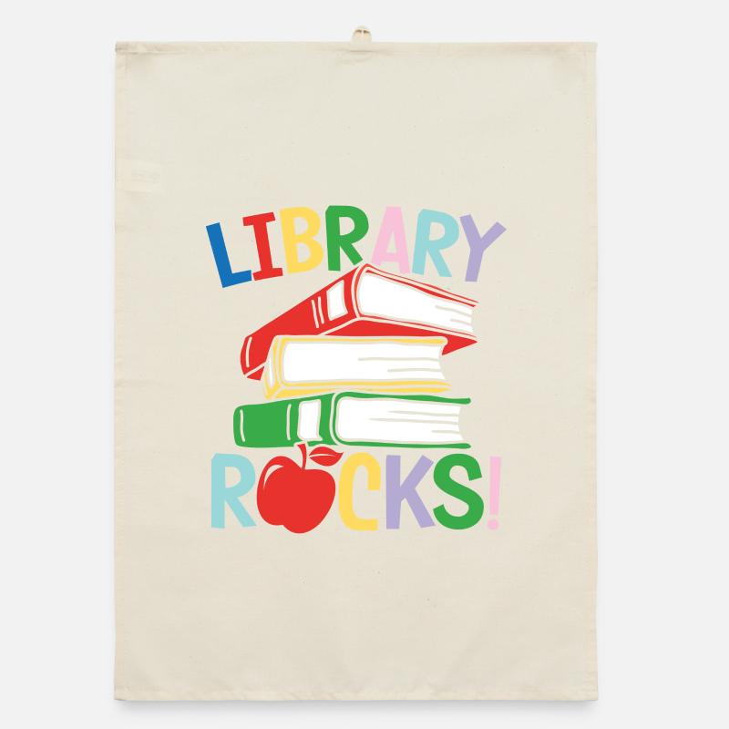 Library rocks Organic Geschirrtuch