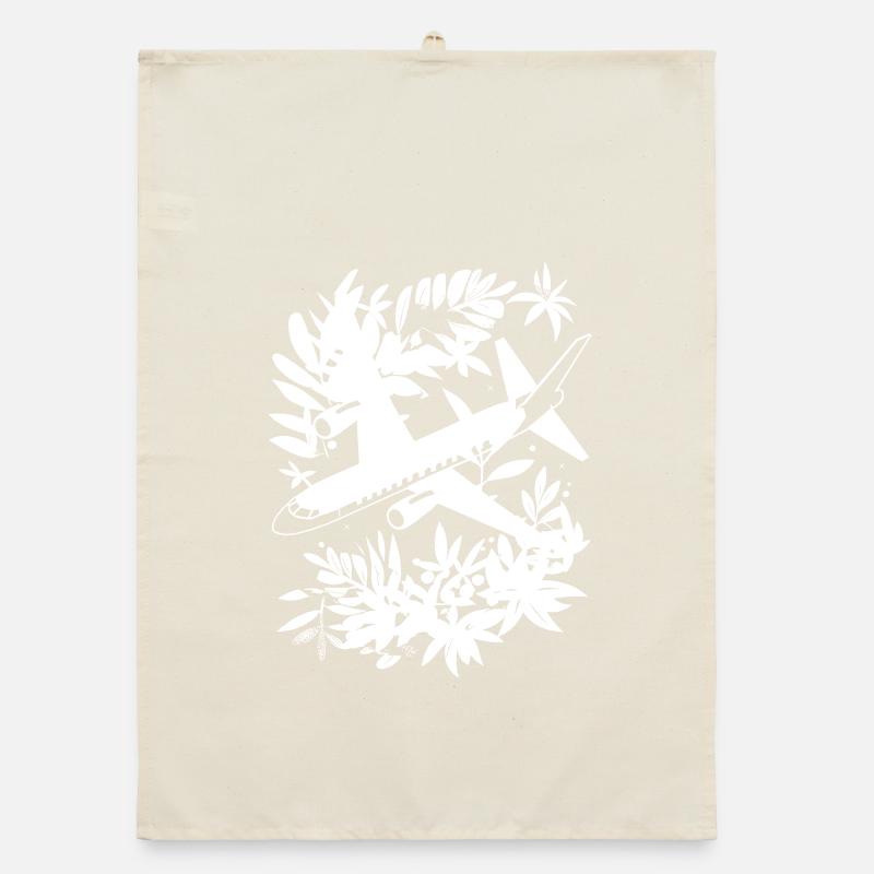 Flugzeug Comic Stil Organic Geschirrtuch