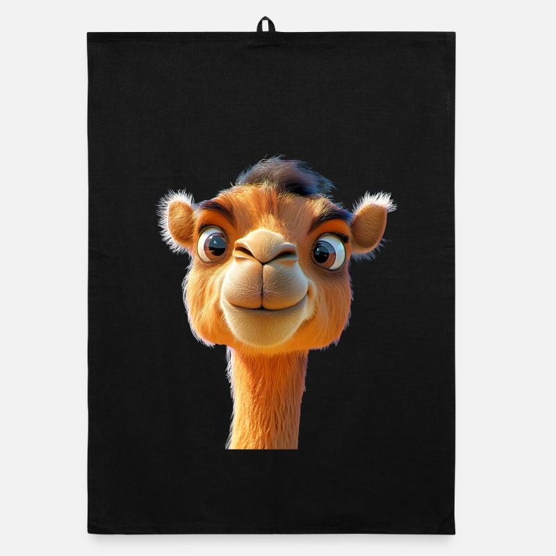 Chameau Dromadaire Camel de Bactriane Cadeau Chameaux Torchon bio