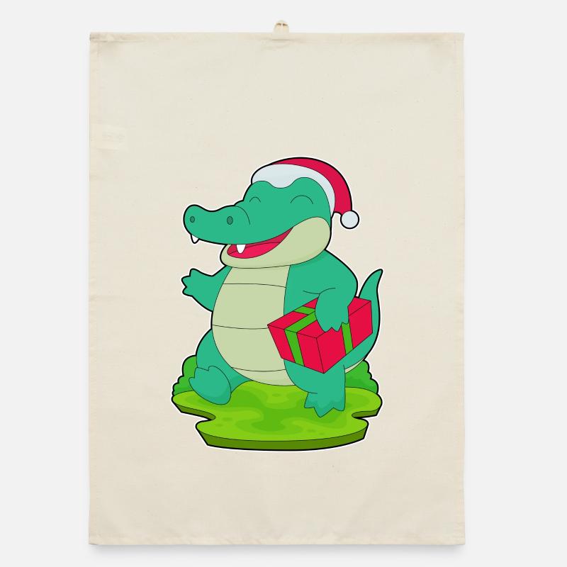 Crocodile Christmas Package Organic dish towel