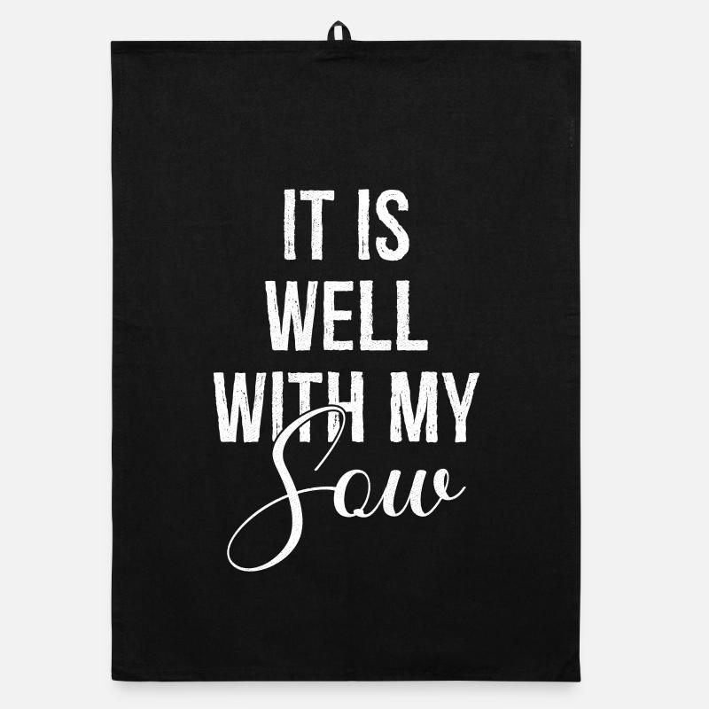 It is well with my sow Organic dish towel