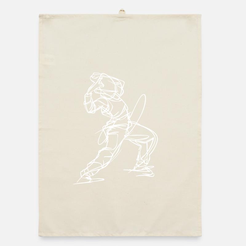 Breakdancer Line Art Organic dish towel