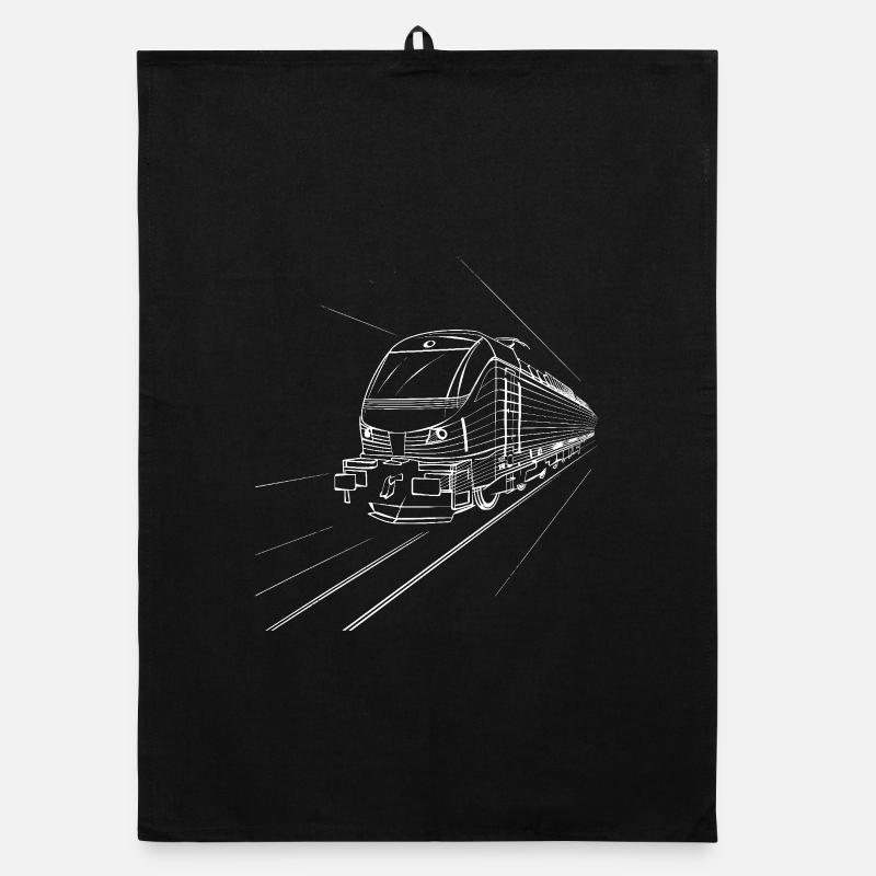 Dessin de train Torchon bio