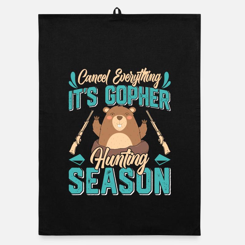 Murmeltier, Jäger, Jagd Organic Geschirrtuch