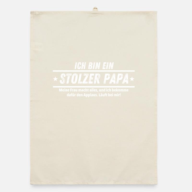 ICH BIN EIN STOLZER PAPA Lustiger PAPA Spruch Organic Geschirrtuch