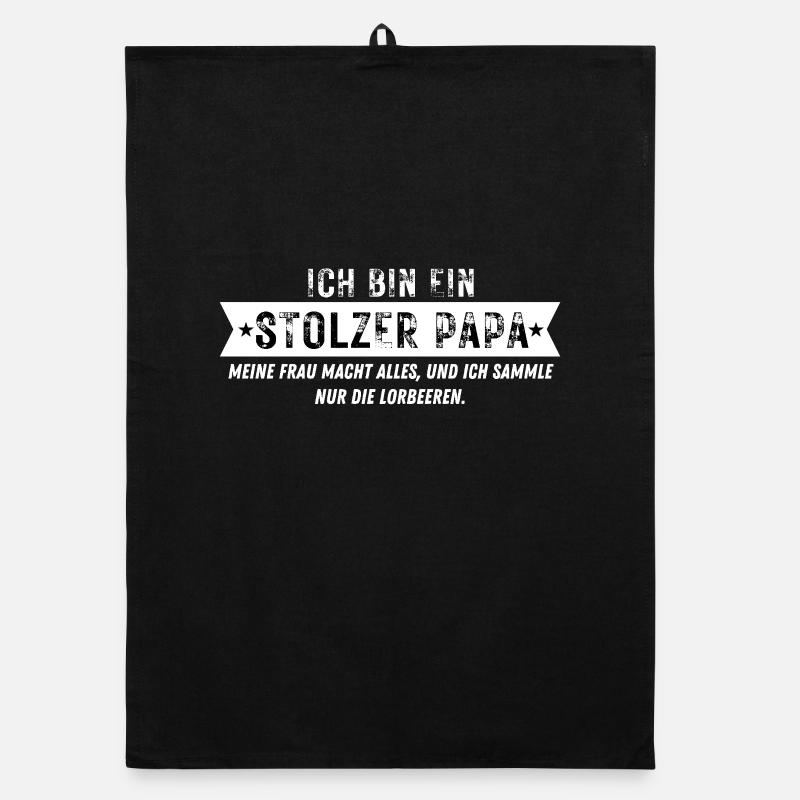 STOLZER PAPA Lustiger sarkastischer Papa Spruch Organic Geschirrtuch