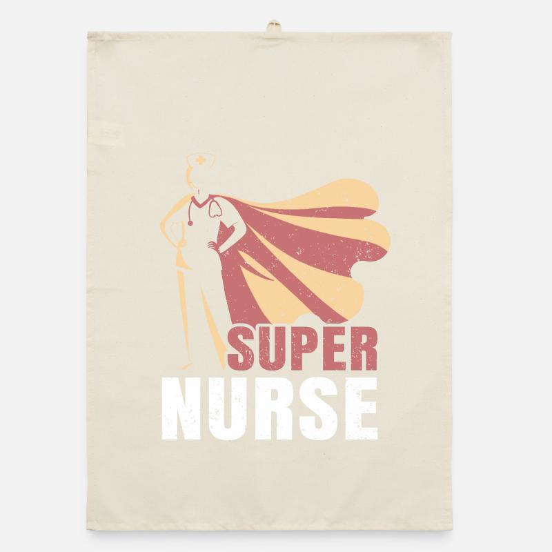 Nurse – Superheld Krankenschwester Organic Geschirrtuch