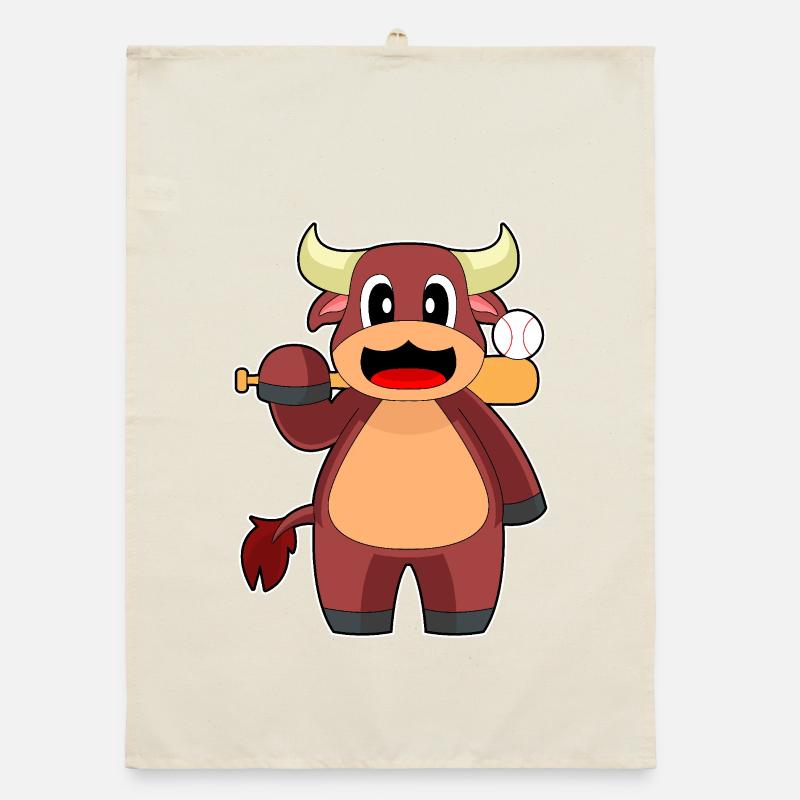 Bull Baseball Batte de baseball Torchon bio