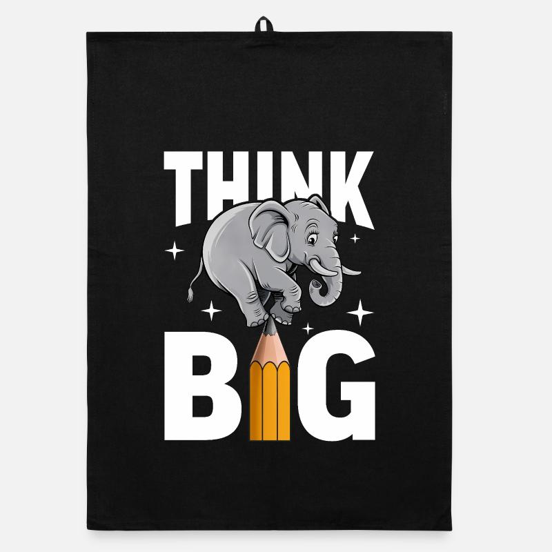 Denke groß Elefant Denker, Träumer und Visionäre Organic Geschirrtuch