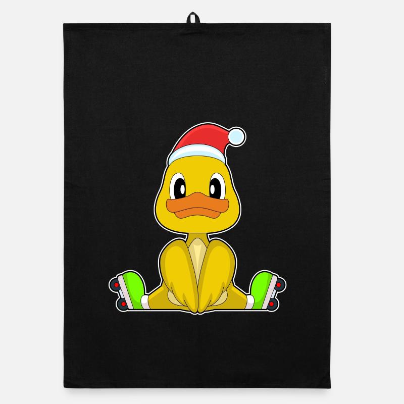 Canard Noël Patins à roues alignées Torchon bio