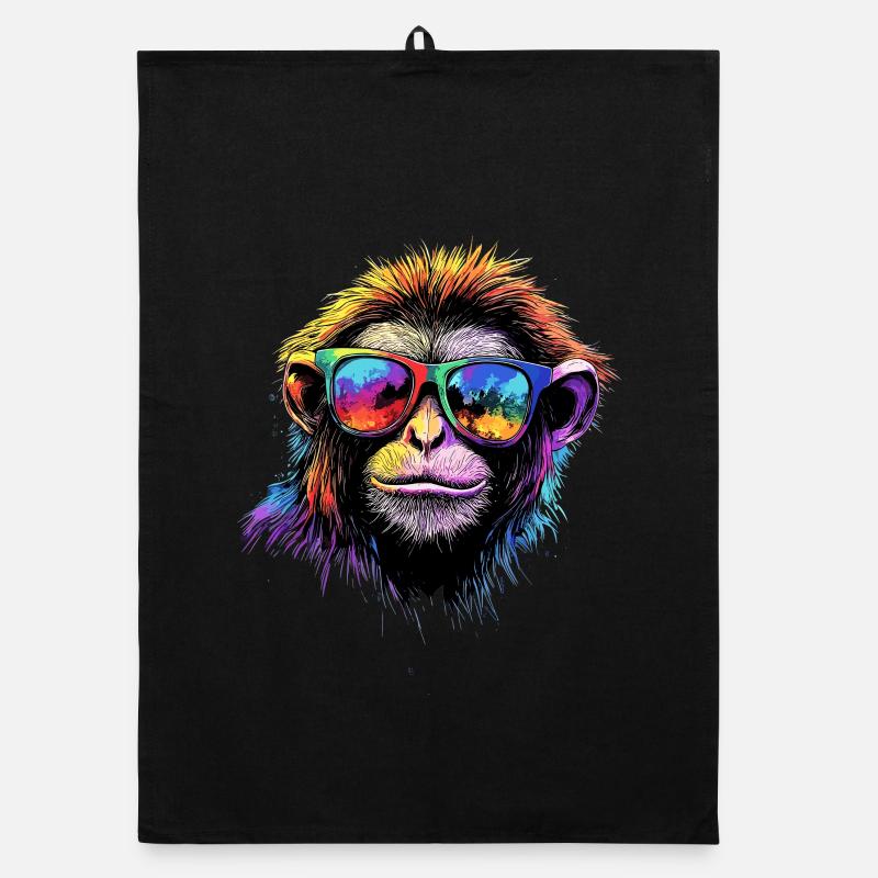 Gibbon Monkey Whitehand Gibbon Monkey Cute Lar Gibbons Organic dish towel