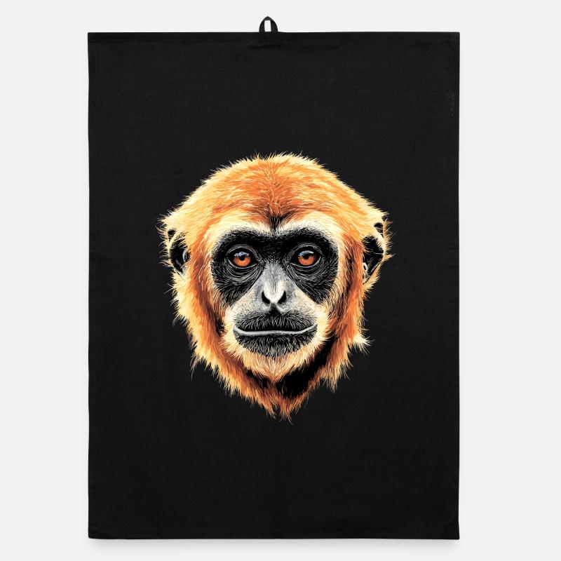 Singe Gibbon Main Blanche Gibbon Singe Mignon Lar Gibbons Torchon bio