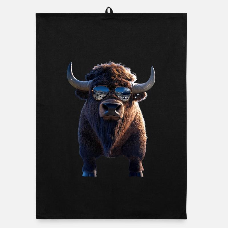 Bison Bison d'Amérique Bovins sauvages Buffles Bisons d'Amérique Torchon bio