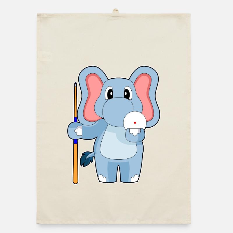 Elephant Billiard Cue Organic dish towel
