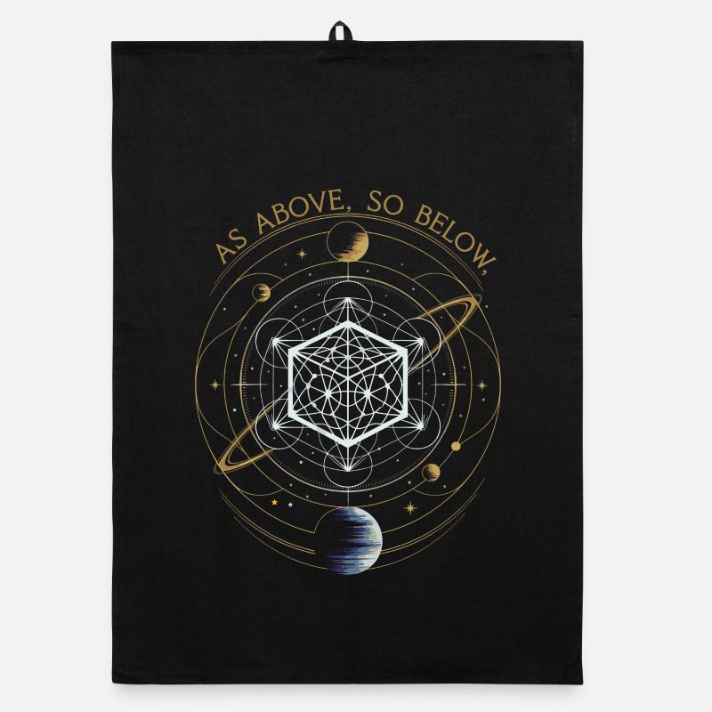 As Above, So Below - Sacred Geometry Organic dish towel