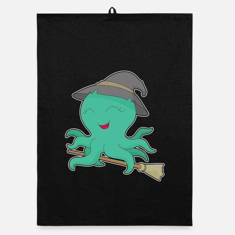 Octopus Witch Broom Organic dish towel