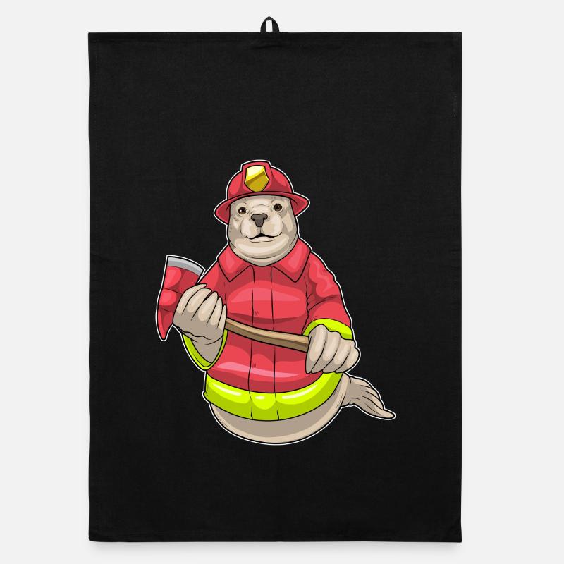Seal Hache de pompier Brigade de pompiers Torchon bio
