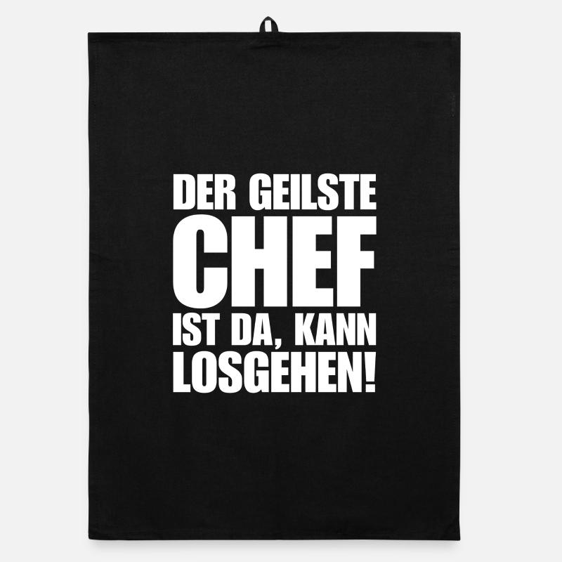 Lustiger Chef spruch stolzer Chef der Beste Chef Organic Geschirrtuch