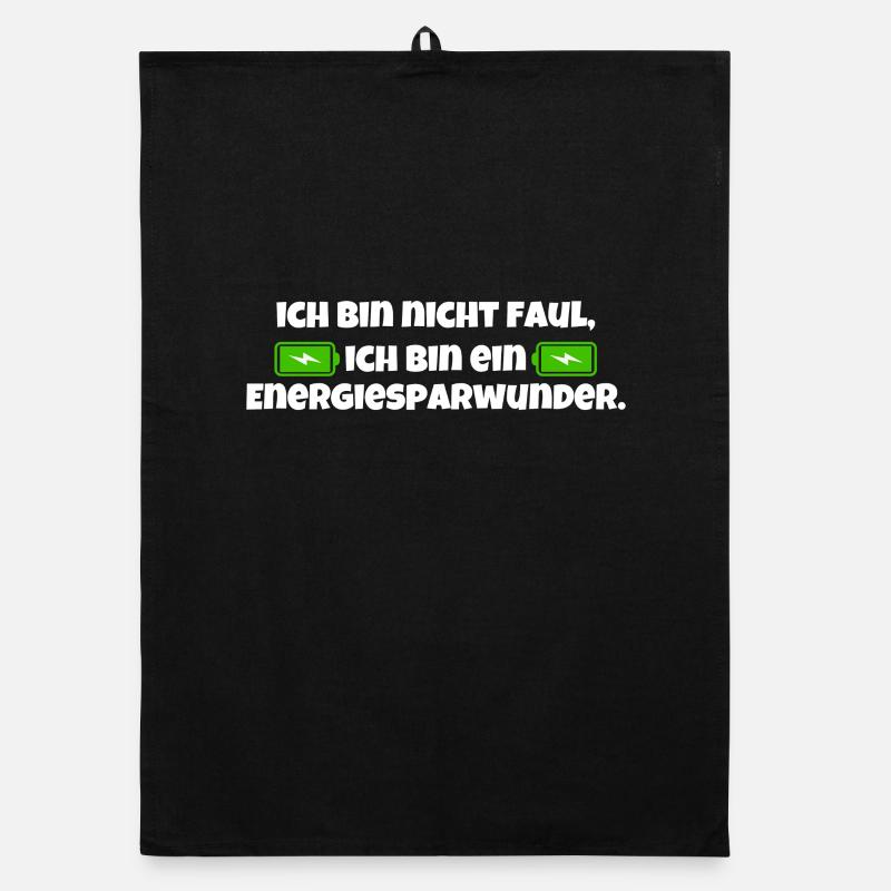 Ich Bin Nicht Faul - Ich Bin ein Energiesparwunder Organic Geschirrtuch