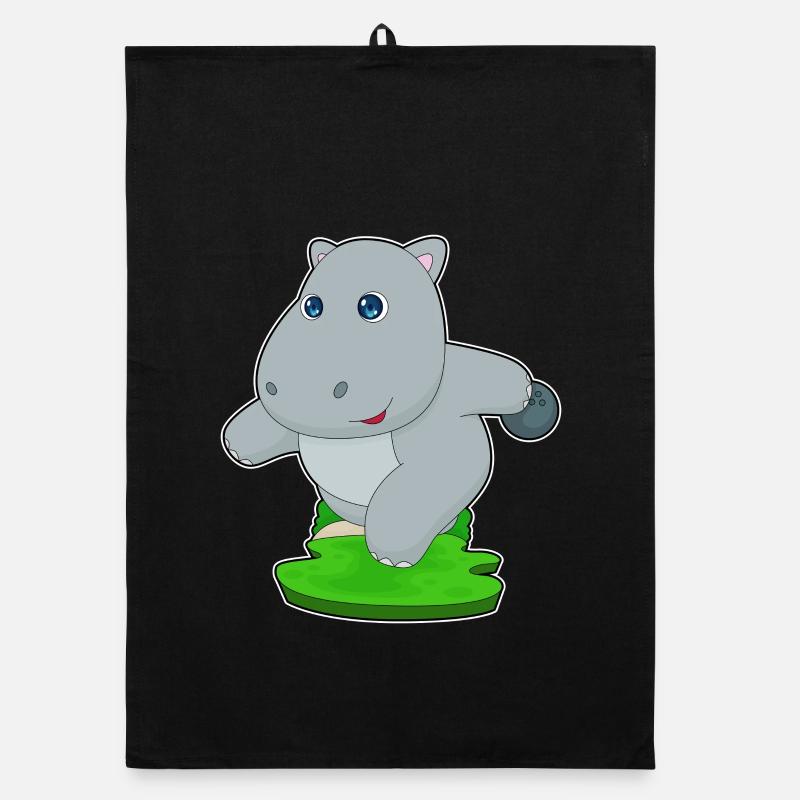 Hippo Bowling Boule de bowling Torchon bio