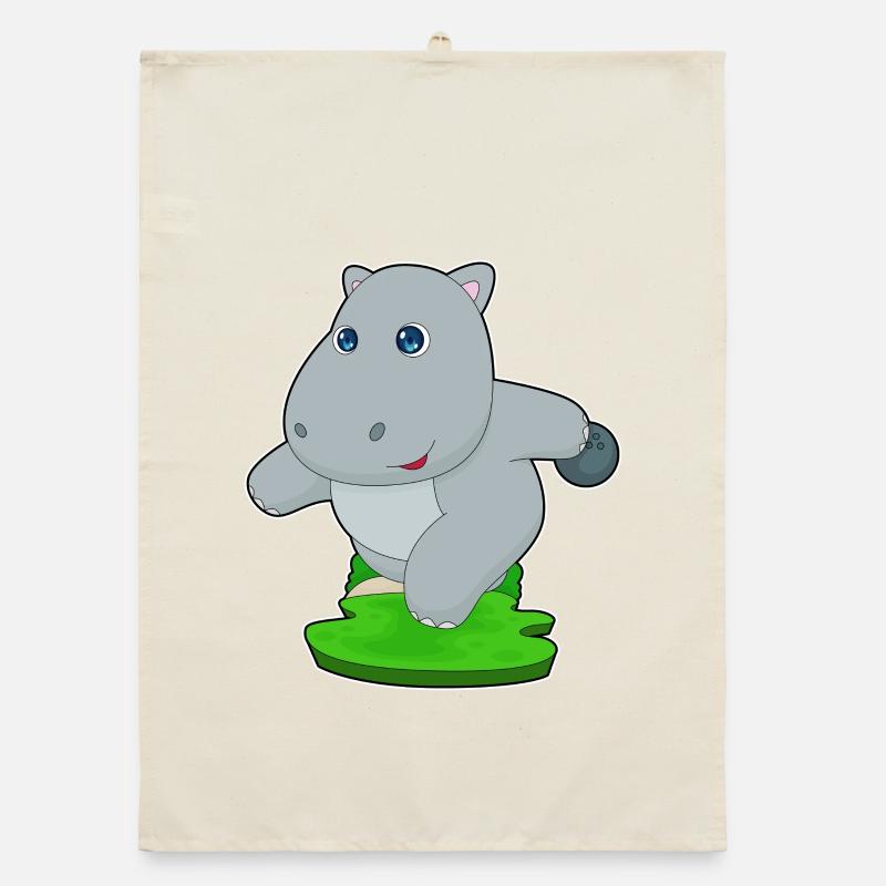 Hippo Bowling Boule de bowling Torchon bio