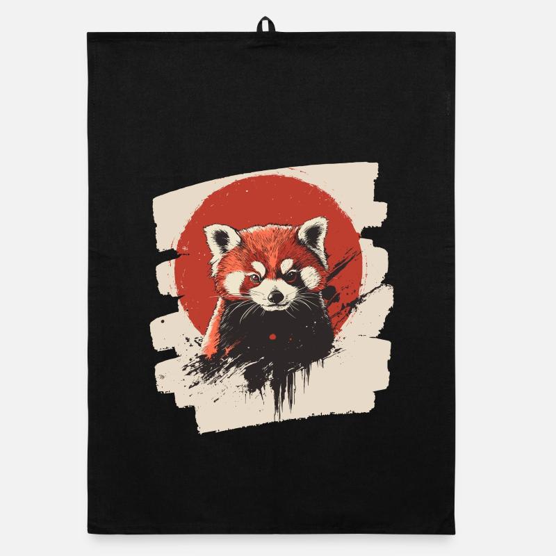 Panda roux rétro Torchon bio