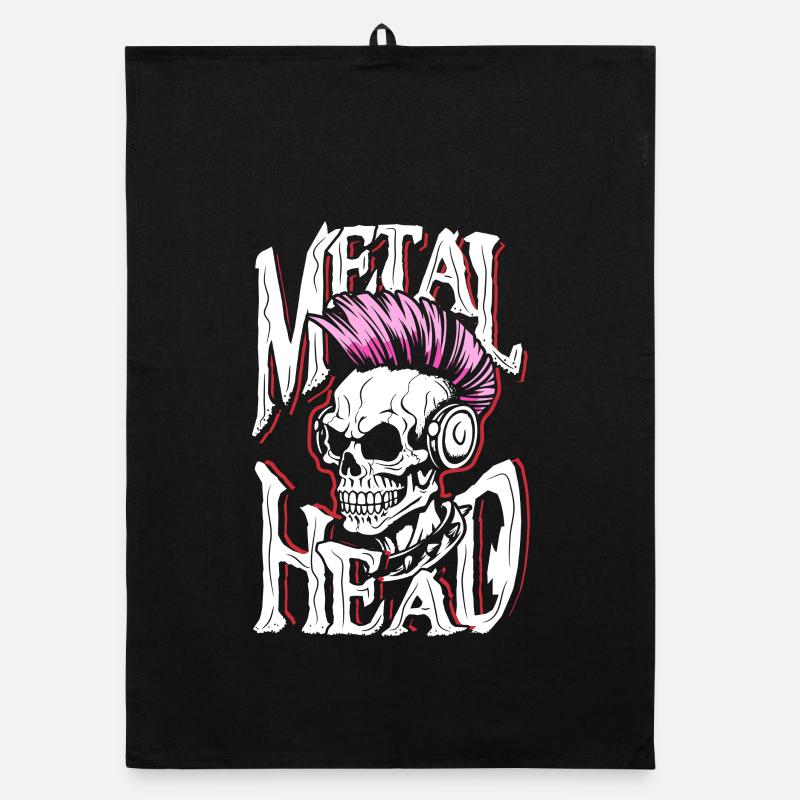 Metal head Organic Geschirrtuch