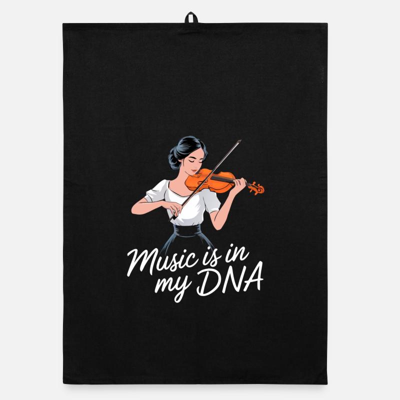 Violon - La musique est dans mon ADN Torchon bio