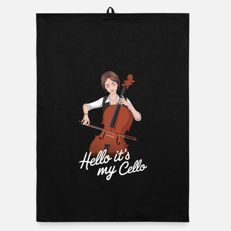 Hello it's my cello cellist Organic dish towel