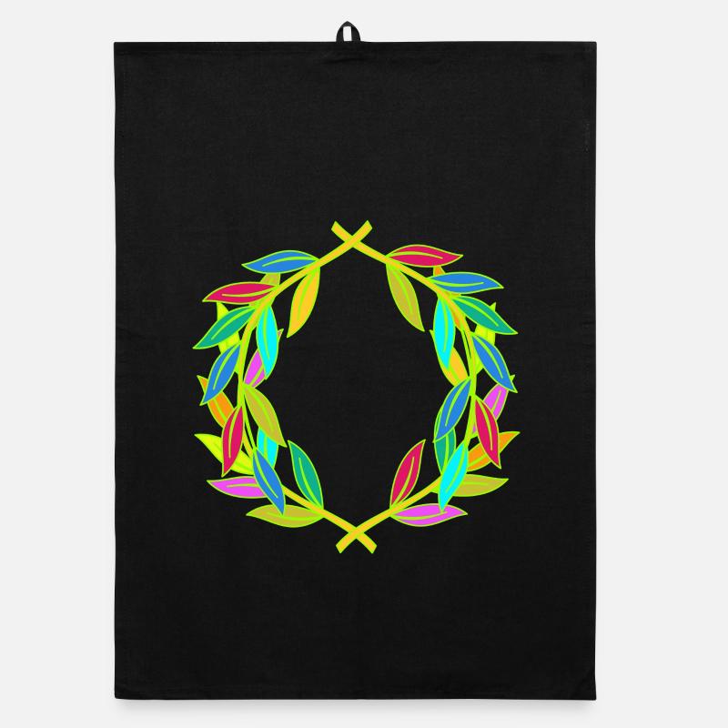 Rainbow Laurel Wreath Laurel Organic dish towel