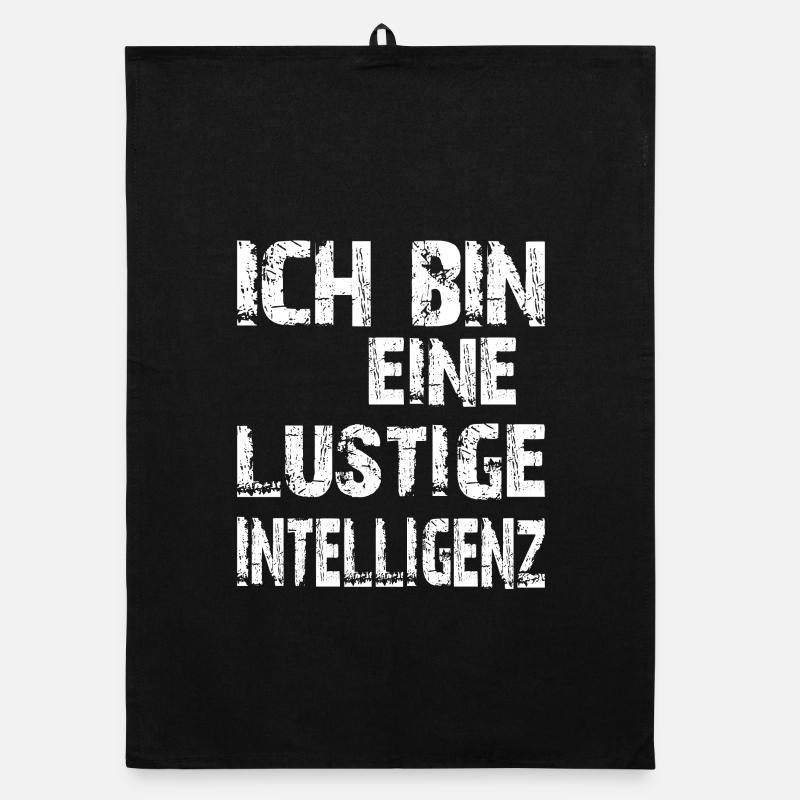 KI Spruch Ich bin eine lustige Intelligenz Organic Geschirrtuch