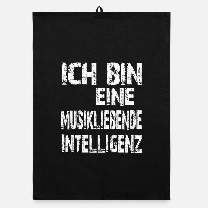 KI Spruch Ich bin eine musikliebende Intelligenz Organic Geschirrtuch