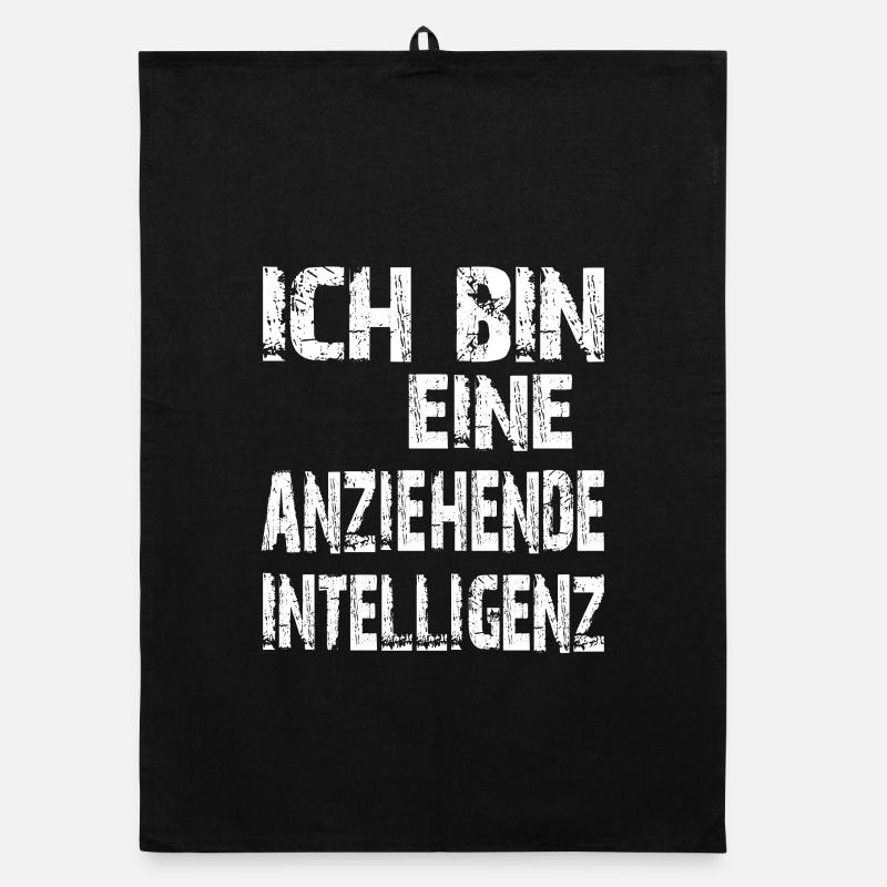 KI Spruch Ich bin eine anziehende Intelligenz Organic Geschirrtuch