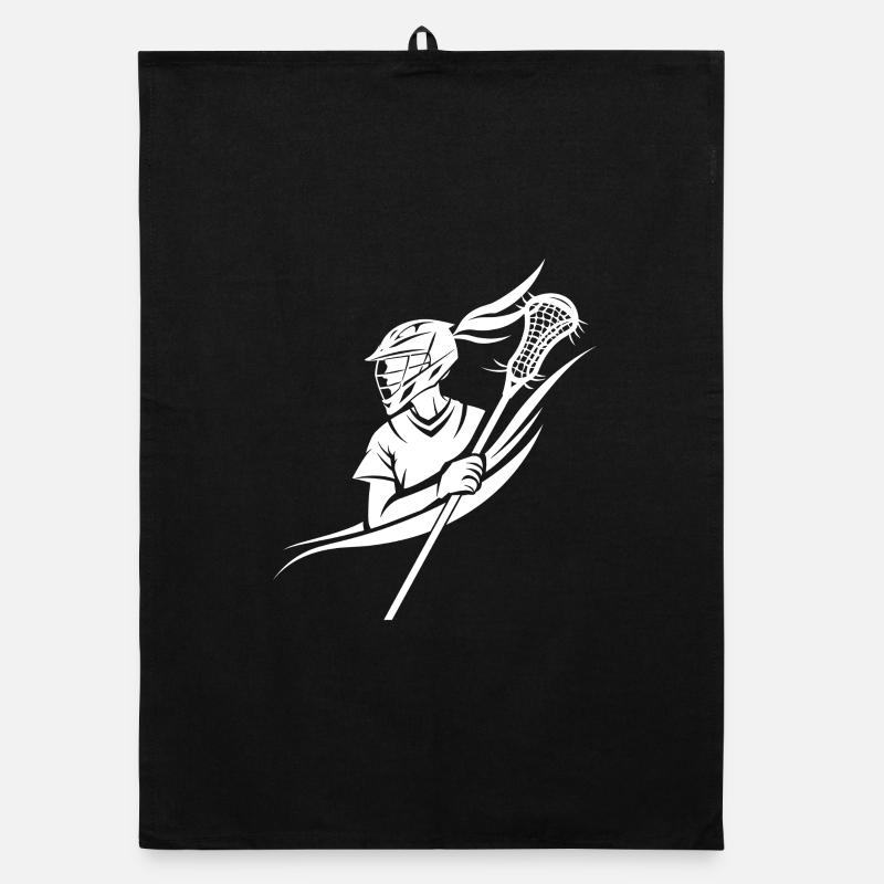 Lacrosse Player Organic dish towel