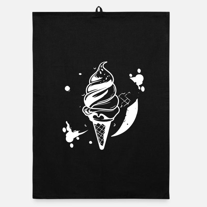 Soft Cream Sketch Organic dish towel