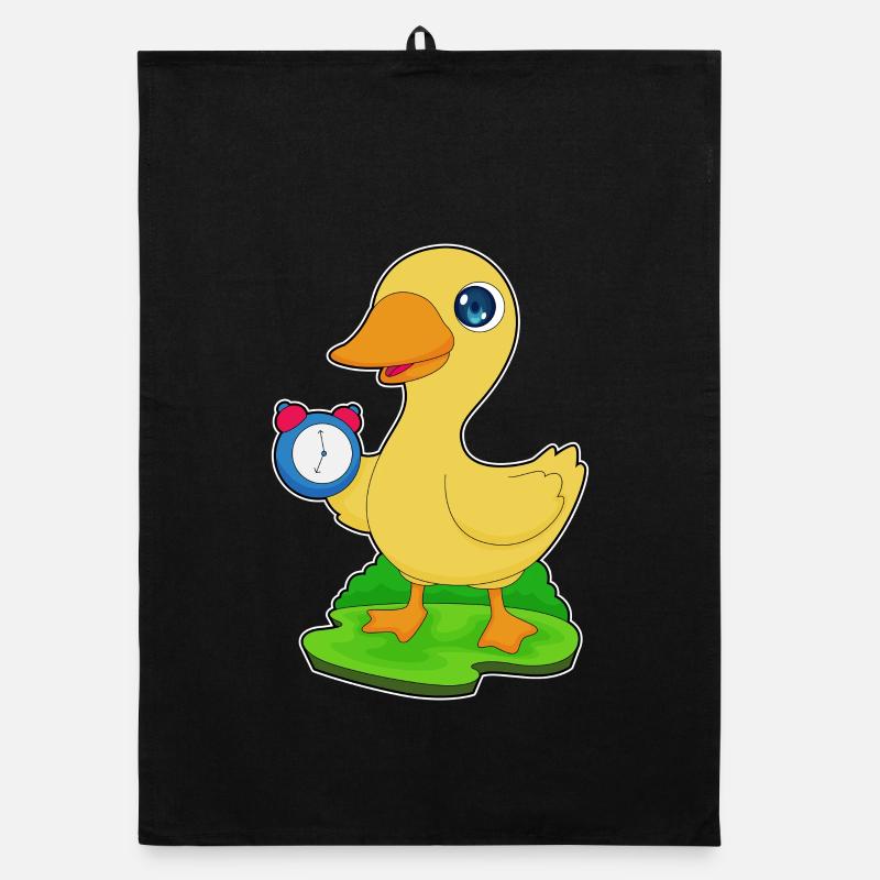 Duck Alarm Clock Organic dish towel