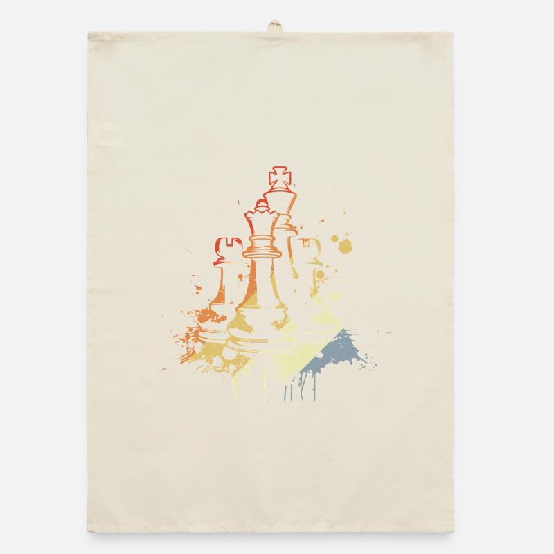 Pièces d’échecs Graffiti Torchon bio