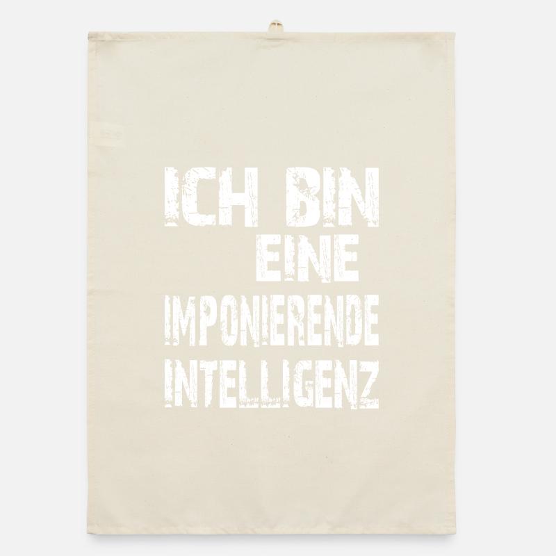 KI Spruch Ich bin eine imponierende Intelligenz Organic Geschirrtuch