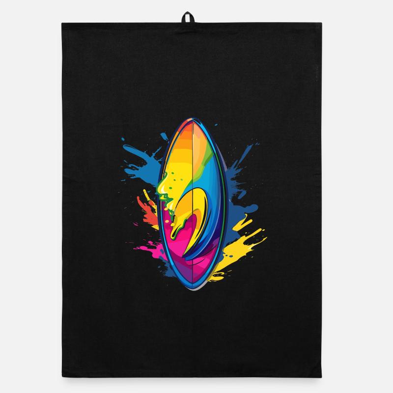 Planche de surf éclaboussures de couleur Torchon bio