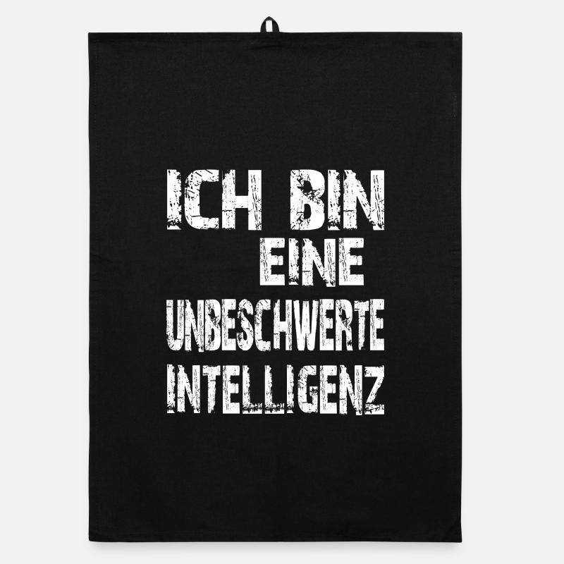 KI Spruch Ich bin eine unbeschwerte Intelligenz Organic Geschirrtuch