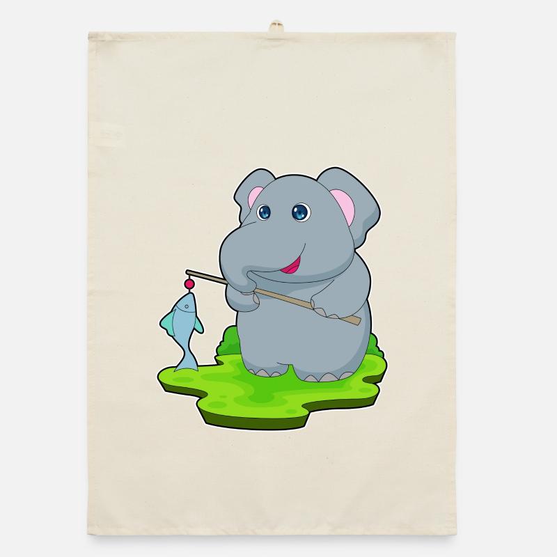 Pêche au poisson éléphant Torchon bio