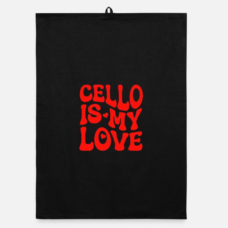 Le violoncelle est mon amour - Amour violoncelle - Cadeau violoncelle Torchon bio