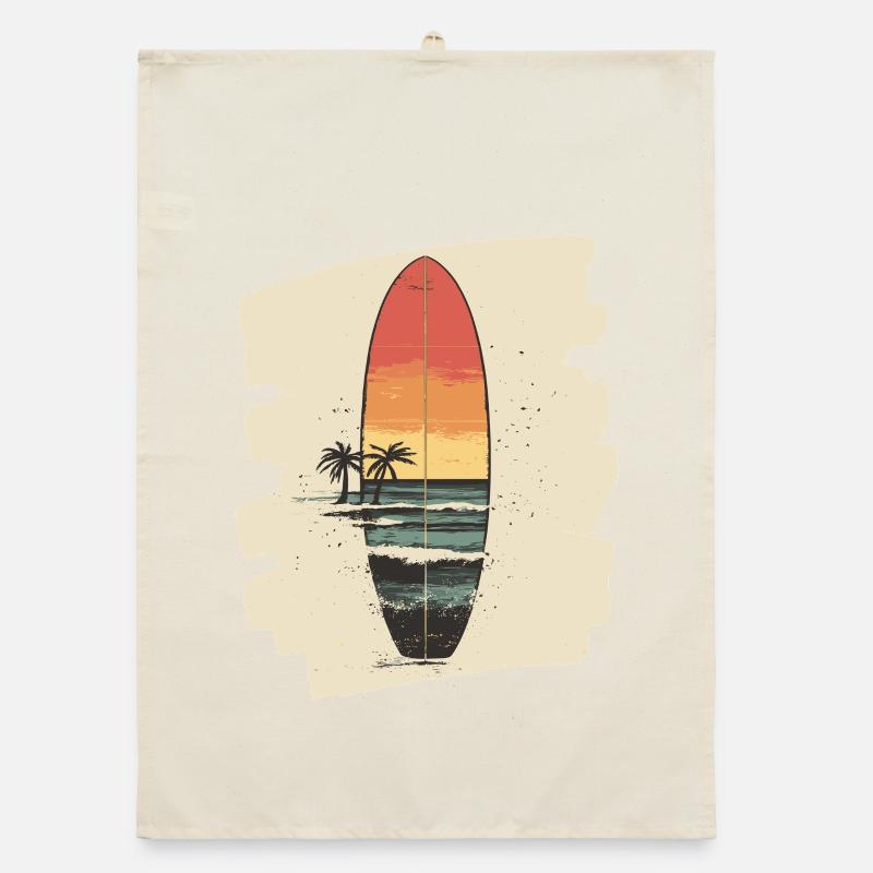 Surfboard Organic dish towel