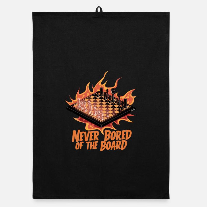 Chess is never boring Chessboard Organic dish towel