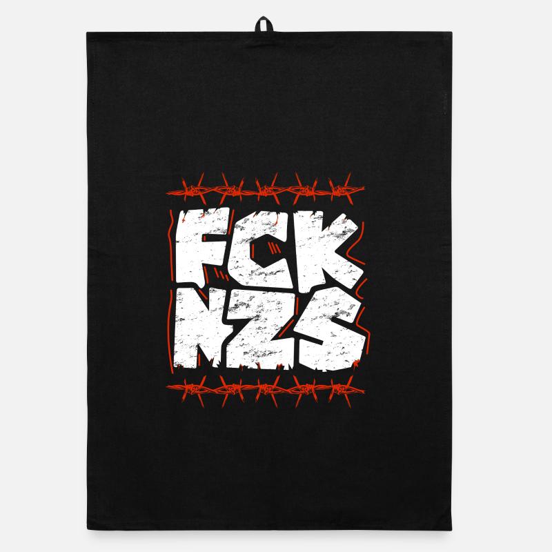 FCKNZS Antifaschistisches Statement Organic Geschirrtuch