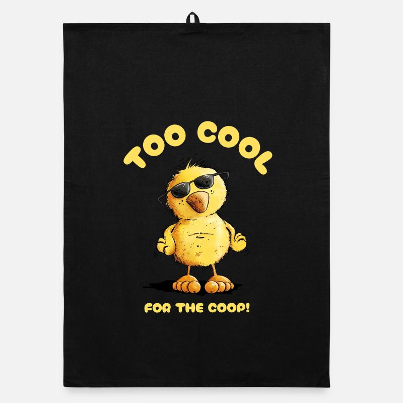 Cool chick with glasses I Easter Organic dish towel