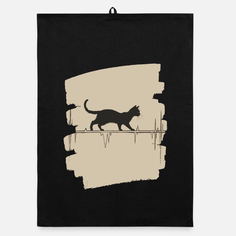 ECG cat Organic dish towel
