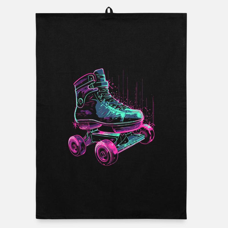 Roller Skates Steampunk Organic dish towel